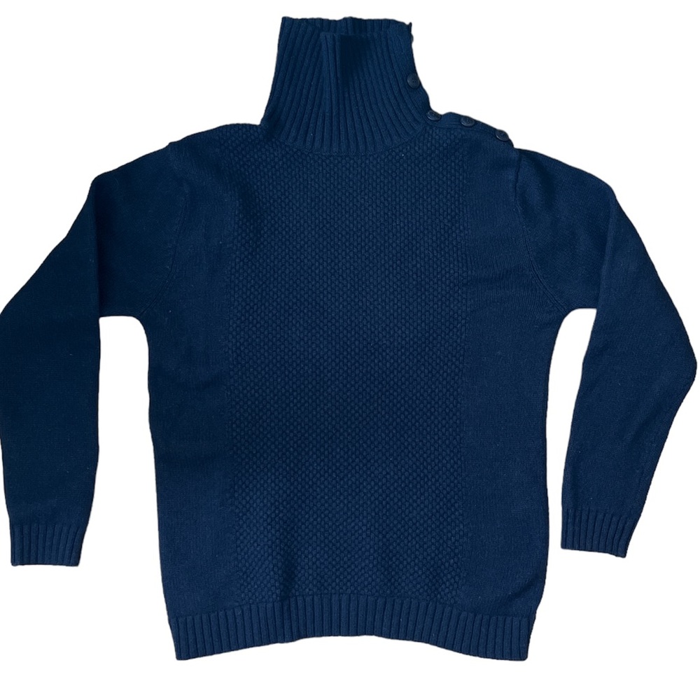 Men’s J.Davidsson Lambswool & Nylon Fall Warm Sweater, Size: Medium, Marine Blue